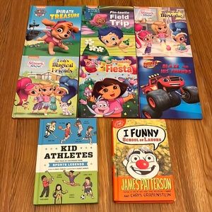 NEW Children’s Books. Nickelodeon Series of 6 books, Kid Athletes, and I Funny